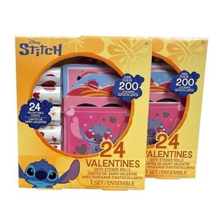 Disney Stitch Valentine's Day Card Set with Stickers
